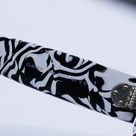 Celine CL40195I 04A Shield Sunglasses - Shiny Zebra/Smoke - Picture 6 of 12